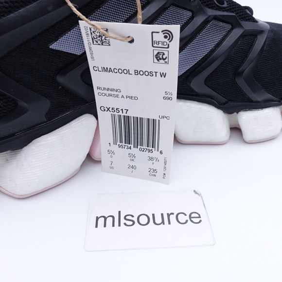 NEW adidas Climacool BOOST Shoes GX5517 Core Black/Almost Pink - Picture 3 of 16